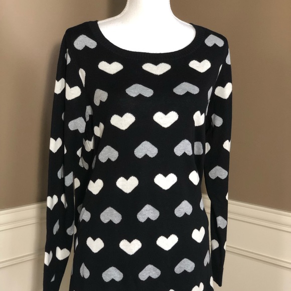 Charter Club Sweaters - NWT Black Heart Sweater by Charter Club. Size 1X.